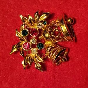 Avon Christmas Bells Brooch
